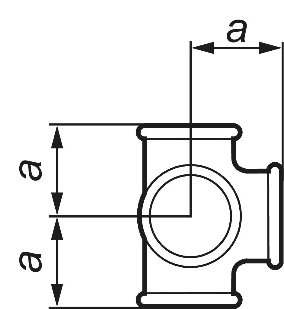GF  223  T-Verteiler 1    " verzinkt